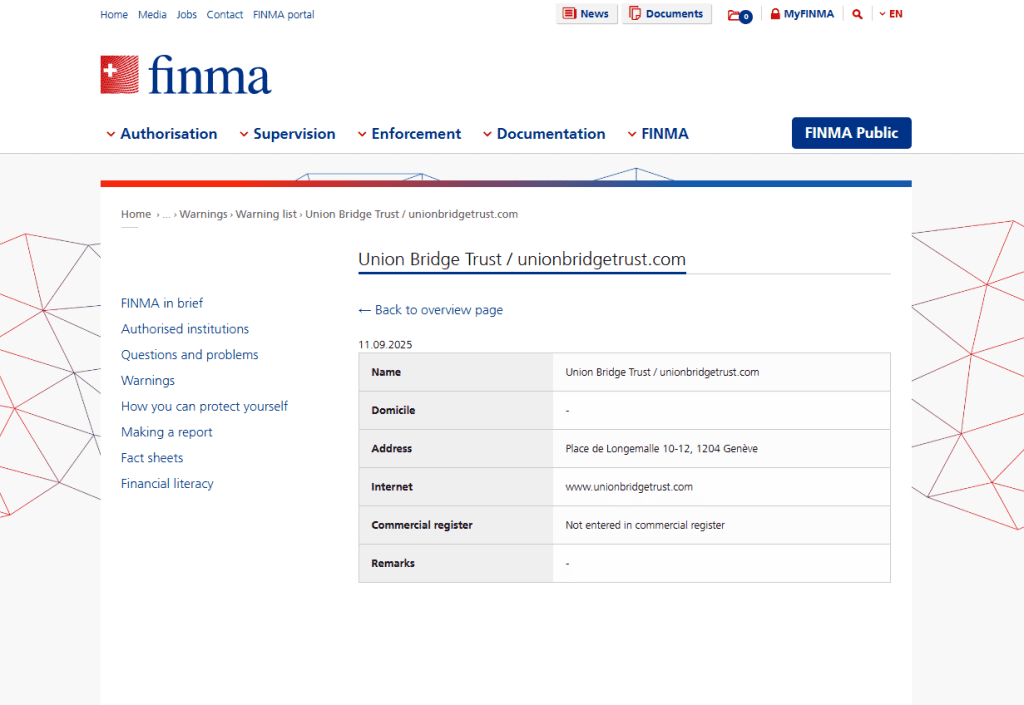 Union-Bridge-Trust-unionbridgetrust-com-Warning-list-FINMA